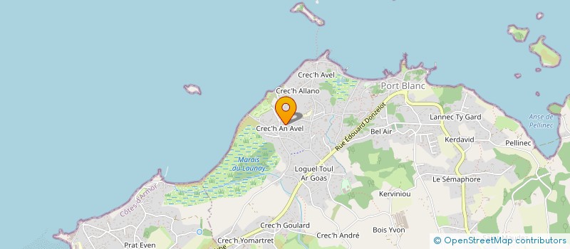 localisation de l'entreprise LES DELICES DE PORT BLANC  PENVENAN