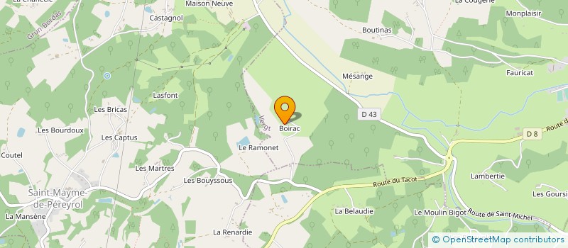 localisation de l'entreprise LES DELICES DE SANDRA à VEYRINES-DE-VERGT