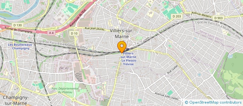 localisation de l'entreprise LES DELICES DE VILLIERS à VILLIERS-SUR-MARNE