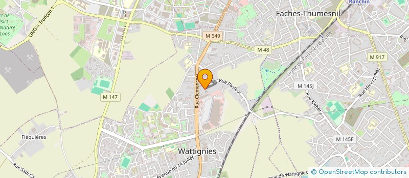 localisation de l'entreprise LES DELICES DE WATTIGNIES  WATTIGNIES