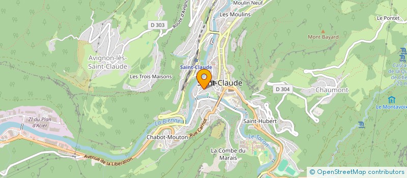 localisation de l'entreprise LES DELICES DES ANGES à SAINT-CLAUDE