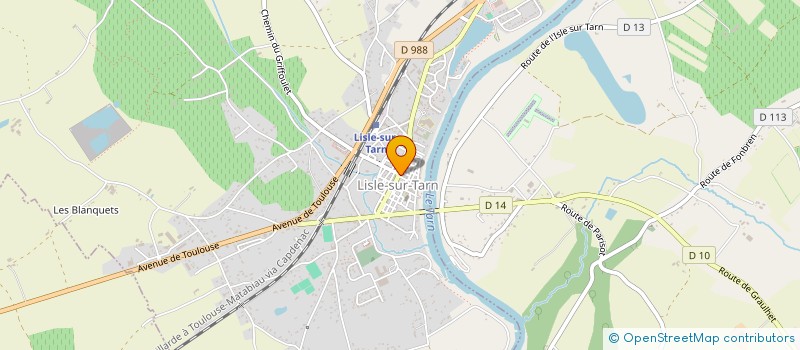 localisation de l'entreprise LES DELICES DES ARCADES à LISLE-SUR-TARN