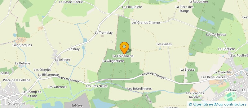 localisation de l'entreprise LES DELICES DU BARON à SONZAY