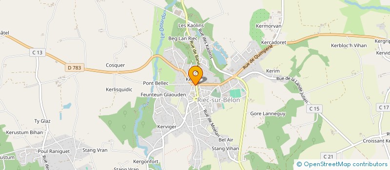 localisation de l'entreprise LES DELICES DU BELON  RIEC-SUR-BELON