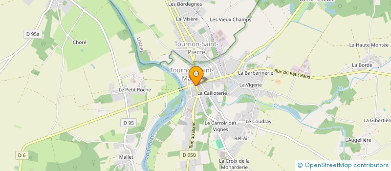 localisation de l'entreprise LES DELICES DU BERRY à TOURNON-SAINT-MARTIN