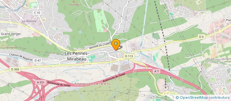 localisation de l'entreprise LES DELICES DU CENTRE 3 à LES PENNES-MIRABEAU