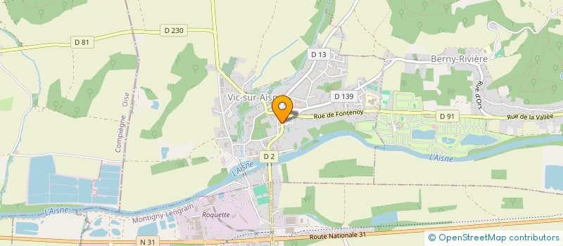 localisation de l'entreprise LES DELICES DU DONJON  VIC-SUR-AISNE