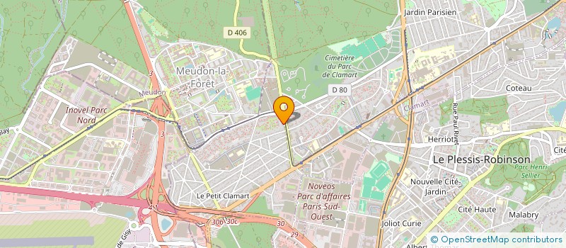localisation de l'entreprise LES DELICES DU JARDIN à CLAMART