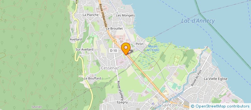 localisation de l'entreprise LES DELICES DU LAC  SEVRIER