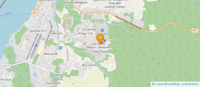 localisation de l'entreprise LES DELICES DU MATIN à SAINT-LAURENT-DU-MARONI