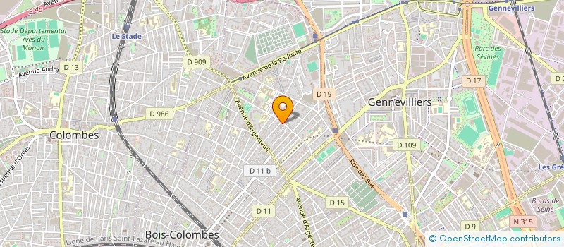 localisation de l'entreprise LES DELICES DU MENIL à ASNIERES-SUR-SEINE