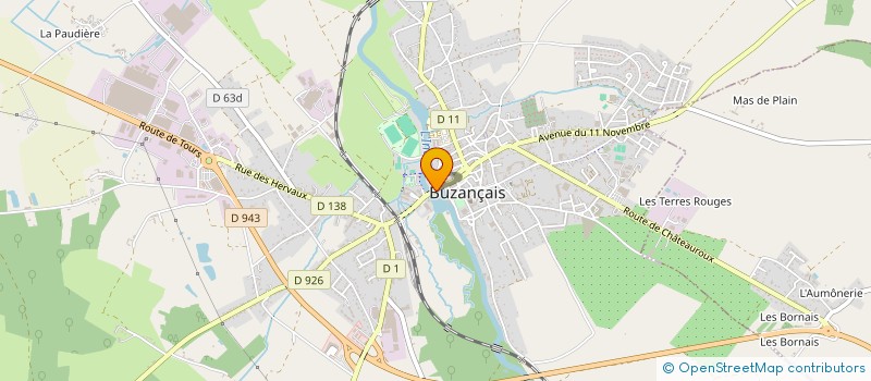 localisation de l'entreprise LES DELICES DU PALAIS à BUZANCAIS