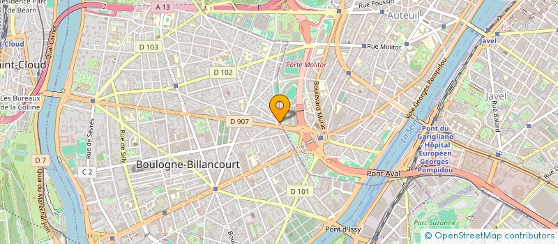 localisation de l'entreprise LES DELICES DU PARC à BOULOGNE-BILLANCOURT