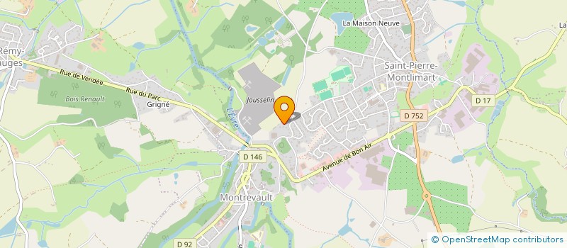 localisation de l'entreprise LES DELICES DU POTAGER à MONTREVAULT-SUR-EVRE