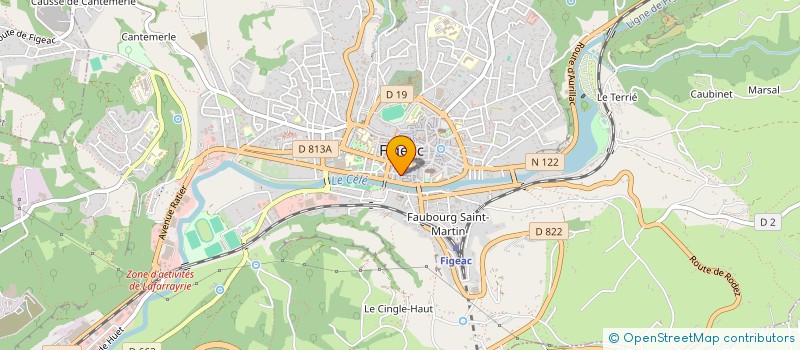 localisation de l'entreprise LES DELICES DU TERROIR  FIGEAC