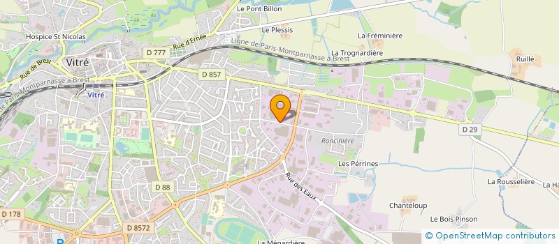 localisation de l'entreprise LES DELICES DU VALPLESSIS  VITRE