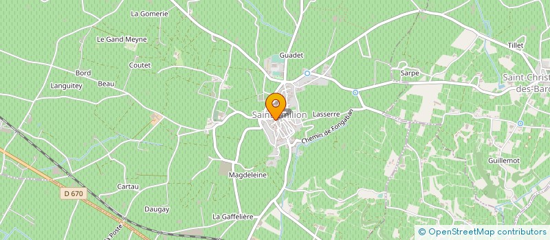 localisation de l'entreprise LES DELICES DU VIN  SAINT-EMILION