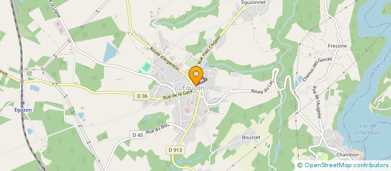 localisation de l'entreprise LES DELICES EGUZONNAIS à EGUZON-CHANTOME