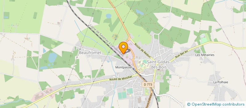 localisation de l'entreprise LES DELICES GILDASIENS à SAINT-GILDAS-DES-BOIS
