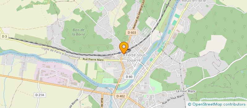 localisation de l'entreprise LES DELICES GOURMANDS à LA FERTE-SOUS-JOUARRE