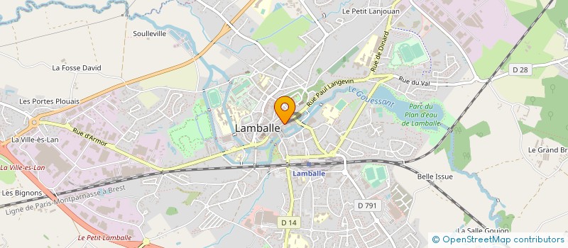 localisation de l'entreprise LES DELICES LAMBALLAIS à LAMBALLE-ARMOR