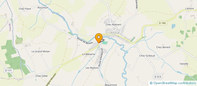 localisation de l'entreprise LES DELICES LEGENDAIRES  ALLOUE