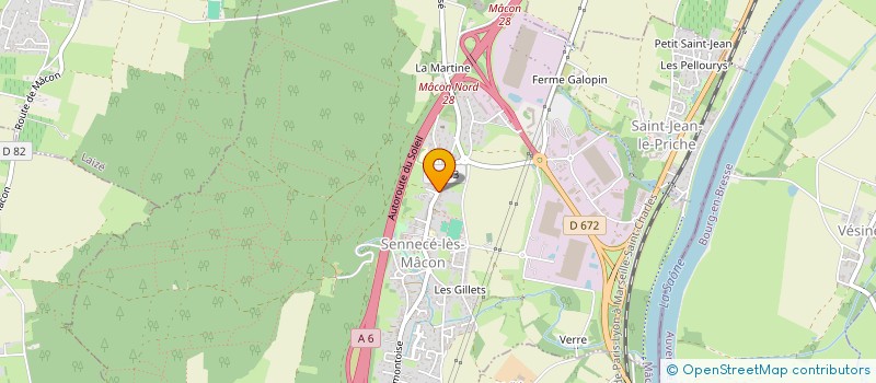 localisation de l'entreprise LES DELICIES à MACON