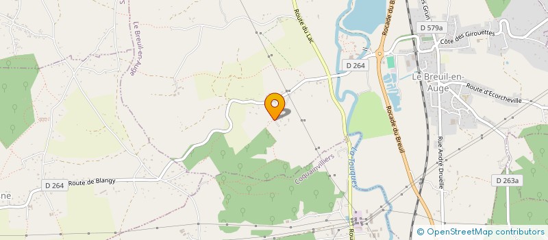 localisation de l'entreprise LES DELU.E.S  LE BREUIL-EN-AUGE