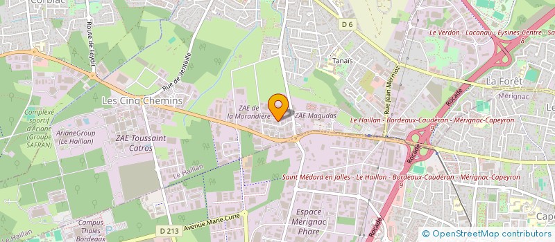 localisation de l'entreprise LES DEMENAGEMENTS AQUITAINS à LE HAILLAN