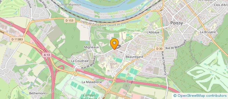 localisation de l'entreprise LES DEMENAGEURS  POISSY