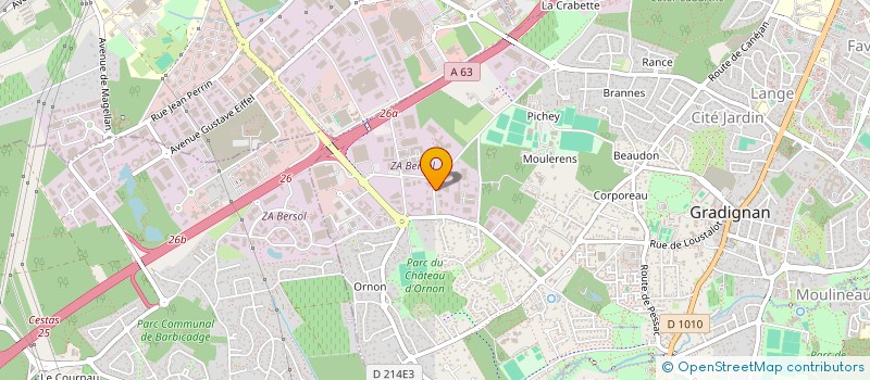 localisation de l'entreprise LES DEMENAGEURS DU SUD OUEST à GRADIGNAN