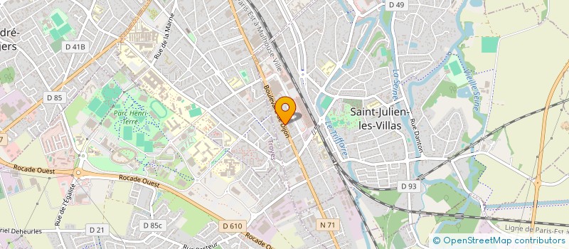 localisation de l'entreprise LES DEMEURES CREATIV '  SAINT-JULIEN-LES-VILLAS