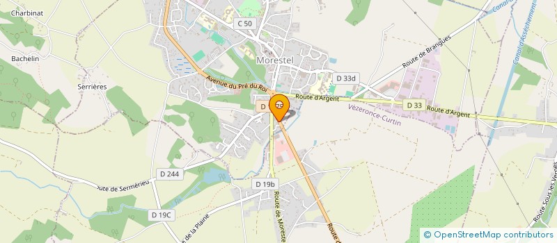 localisation de l'entreprise LES DEMEURES D'AUTREFOIS à MORESTEL