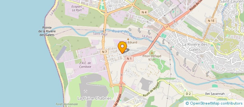 localisation de l'entreprise LES DEMEURES D'OUTRE-MER à SAINT-PAUL