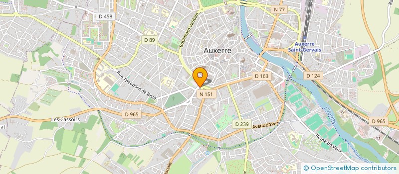 localisation de l'entreprise LES DEMEURES DE BOURGOGNE SOC à AUXERRE