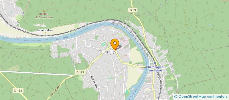 localisation de l'entreprise LES DEMEURES DE MERRY  THOMERY