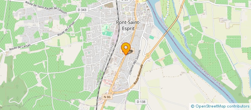 localisation de l'entreprise LES DEMEURES DU GARD à PONT-SAINT-ESPRIT