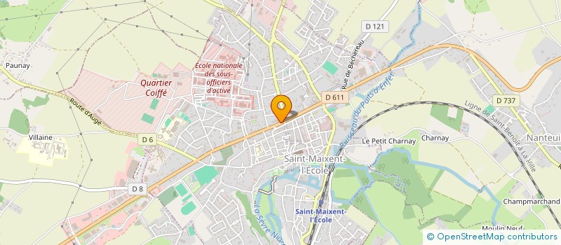 localisation de l'entreprise LES DEMEURES DU POITOU à SAINT-MAIXENT-L'ECOLE