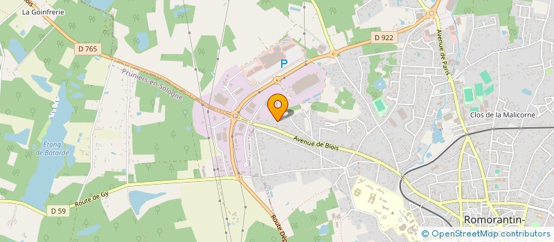 localisation de l'entreprise LES DEMEURES SOLOGNOTES  PRUNIERS-EN-SOLOGNE