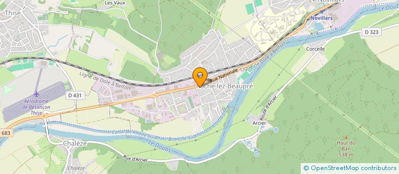 localisation de l'entreprise LES DEMOISELLES DU DESERT (LDDD)  ROCHE-LEZ-BEAUPRE