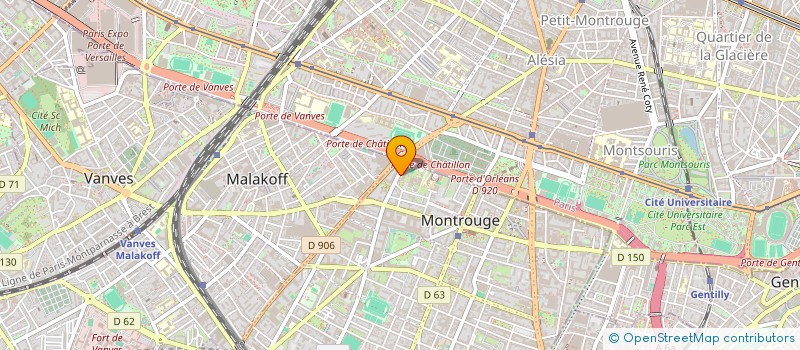 localisation de l'entreprise LES DENTISTES DE L'AN 08  MONTROUGE