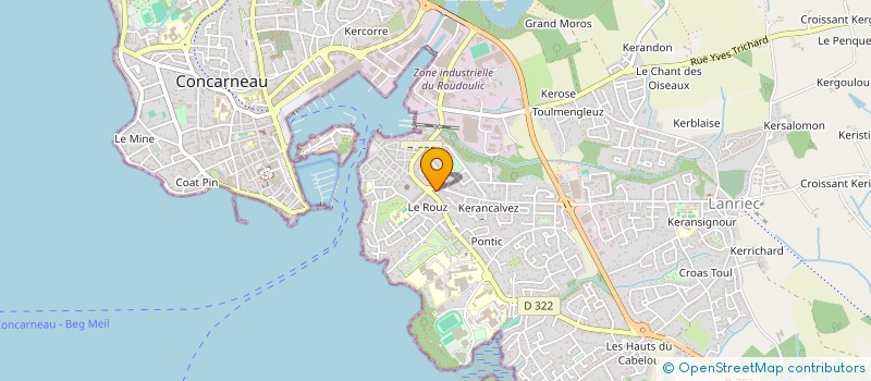 localisation de l'entreprise LES DENTS DE LA MER  CONCARNEAU