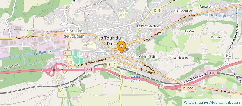 localisation de l'entreprise LES DENTS DE LA TOUR  LA TOUR-DU-PIN