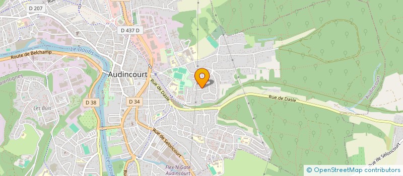 localisation de l'entreprise LES DEPANNEURS 2  AUDINCOURT