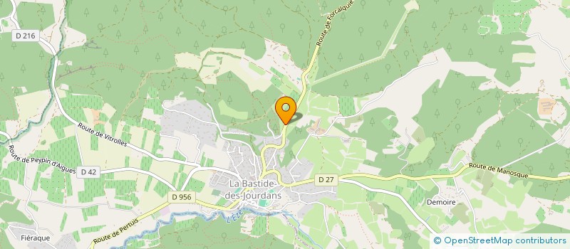 localisation de l'entreprise LES DERIBADES  LA BASTIDE-DES-JOURDANS