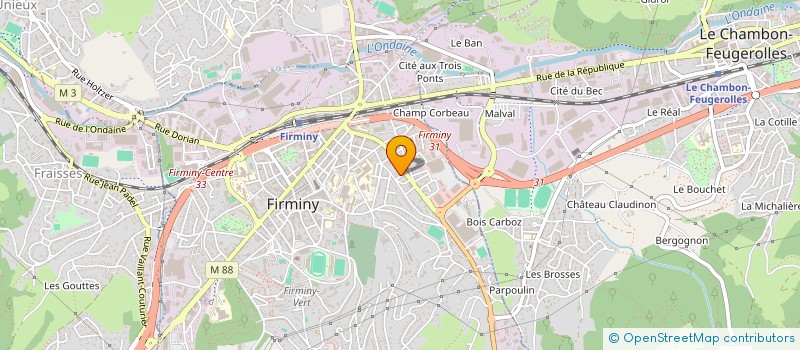 localisation de l'entreprise LES DES MINEURS  FIRMINY