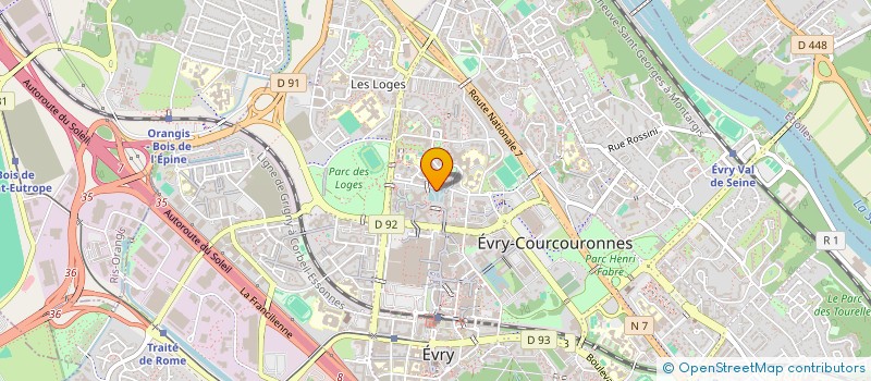 localisation de l'entreprise LES DESOSSEURS REUNIS à EVRY-COURCOURONNES