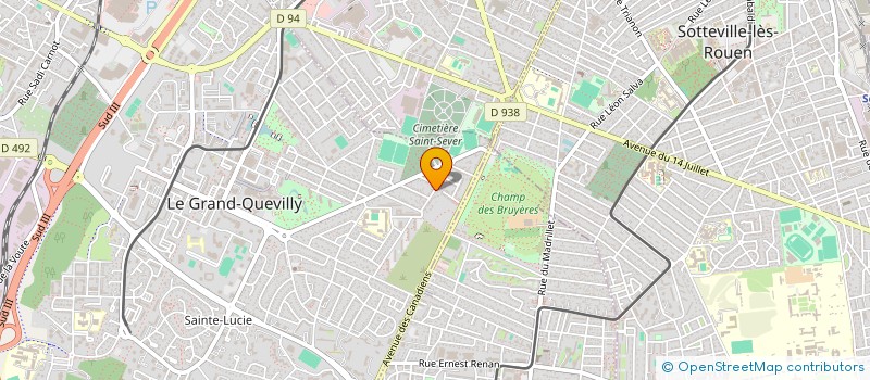 localisation de l'entreprise LES DESSOUS DE CP  LE GRAND-QUEVILLY