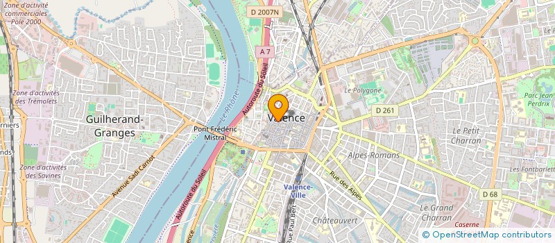 localisation de l'entreprise LES DESSOUS DE LA GRANDE RUE  VALENCE