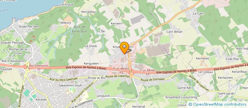 localisation de l'entreprise LES DETERMINES  PLOUGASTEL-DAOULAS